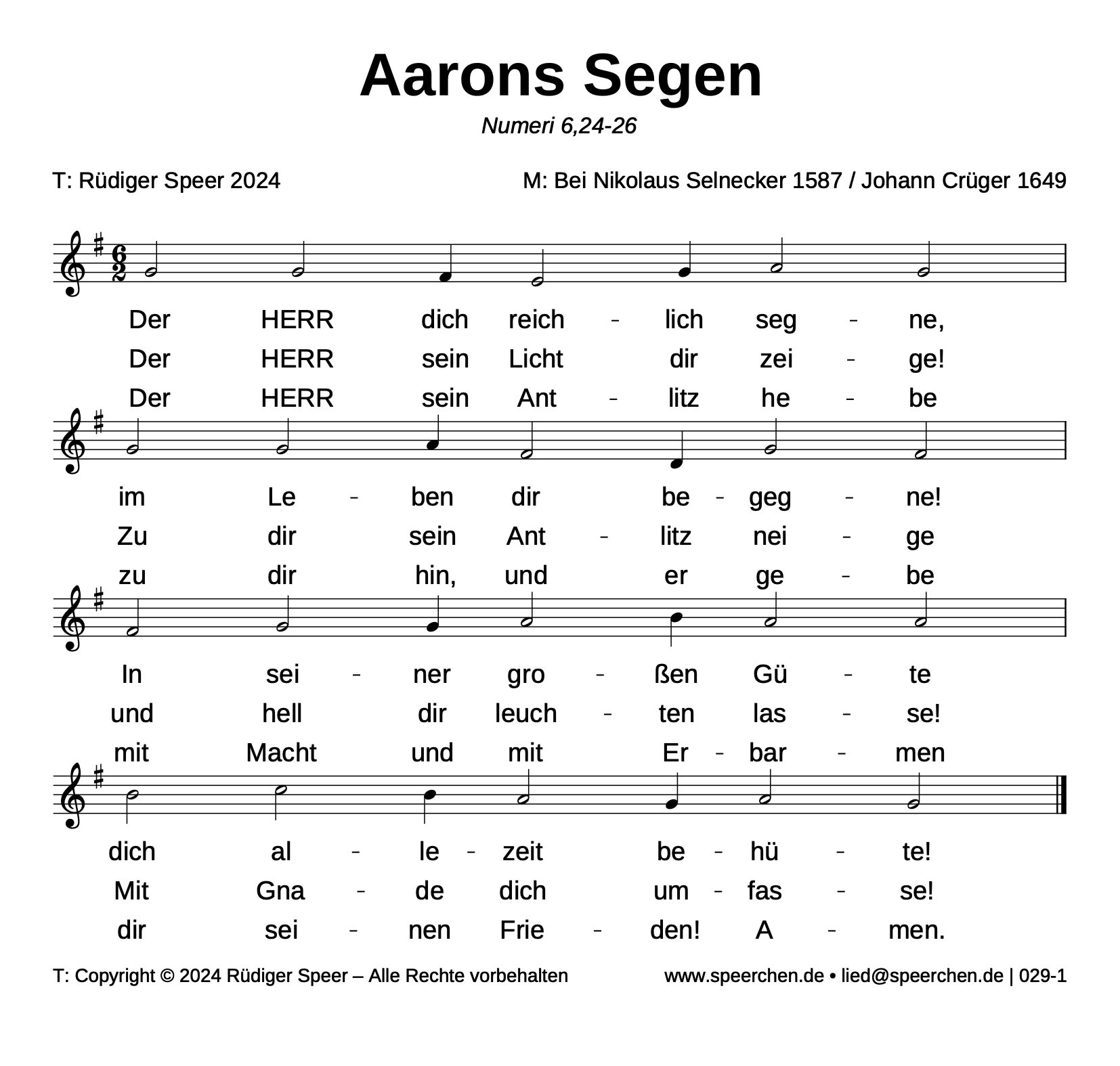 Noten mit Text